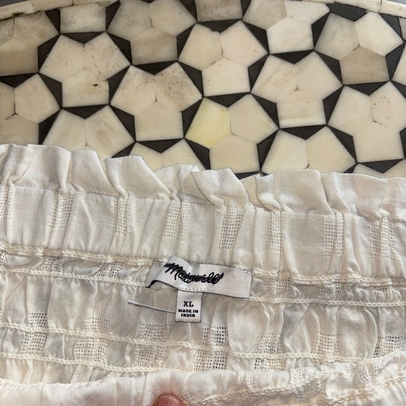 Madewell White Tiered Smocked Mini Skirt - Picture 2 of 4